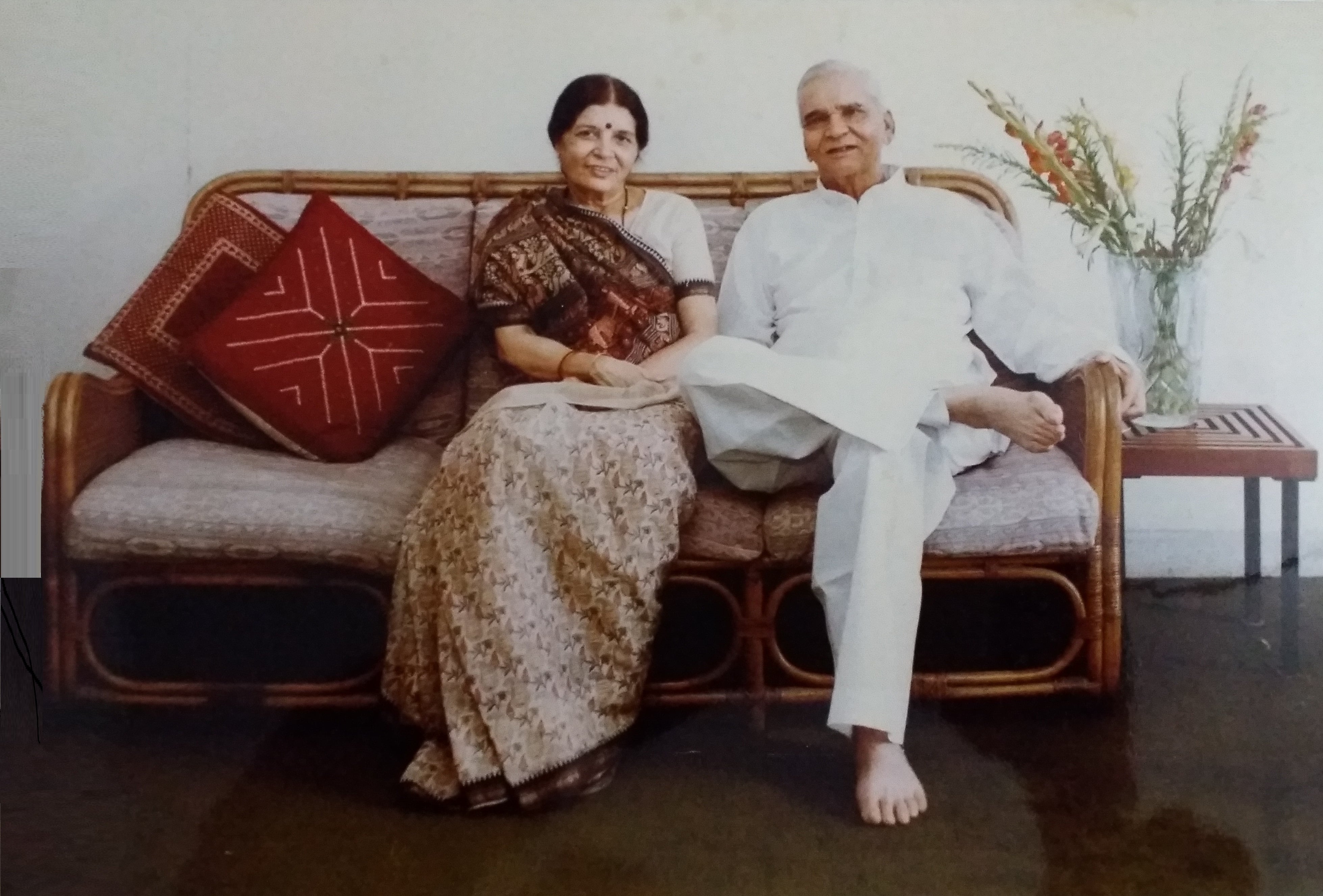 Vidyaben and Manubhai in 1992